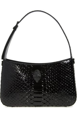 Bond Croc Embossed Leather Shoulder Bag