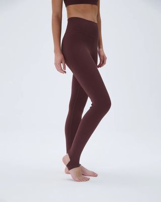 Adanola burgundy red stirrup leggings