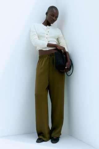 Wide Pull-On Trousers