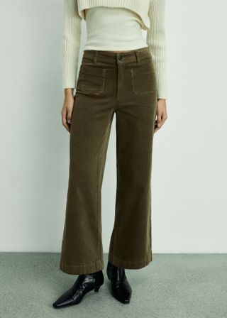 Catherin Culotte Corduroy Trousers - Women | Mango United Kingdom