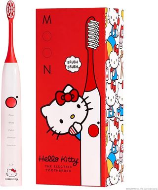 MOON x Hello Kitty Electric Toothbrush for Adults, 5 Smart Modes to Clean, Whiten, Massage and Polish Teeth, Rechargeable with Travel Case