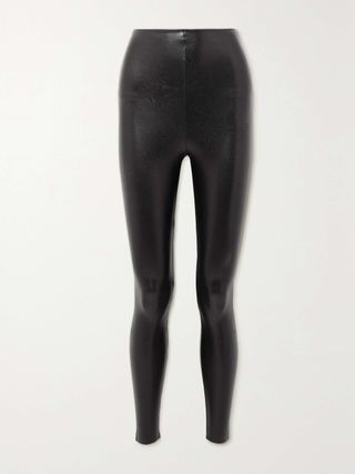 Faux Stretch-Leather Leggings