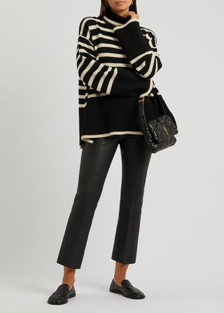 By Malene Birger , Florentina Cropped Leather Leggings