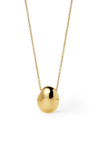 Gold Pendant Necklace - Pebble Mini