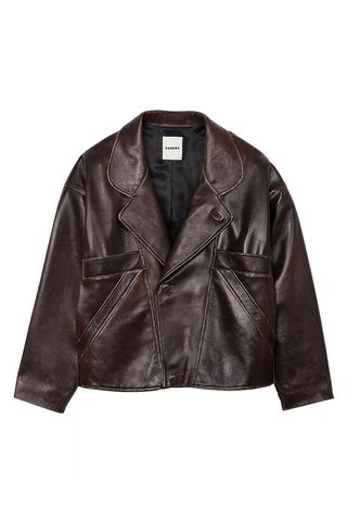 Sandro, Oversized Leather Jacket