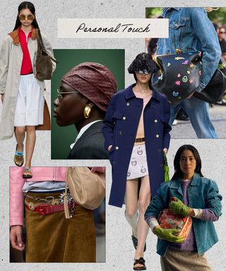 Collages of various different Gen Z fashion tends for 2025.