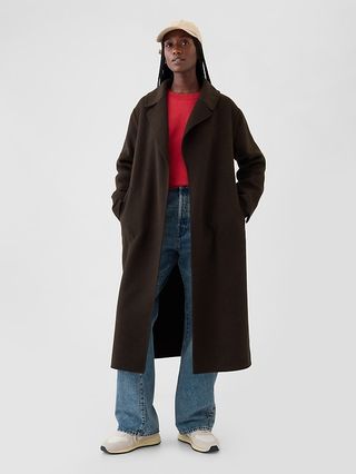 Belted Double-Faced Wool Coat