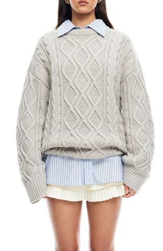 Gigi Oversize Cable Stitch Sweater