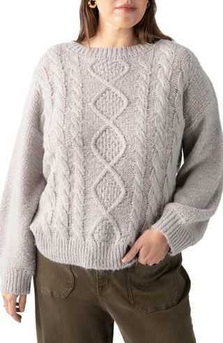 Crewneck Cable Sweater