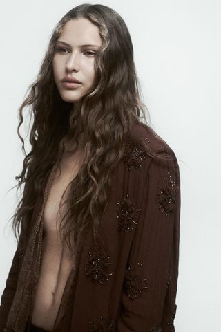 Beaded Embroidered Short Jacket