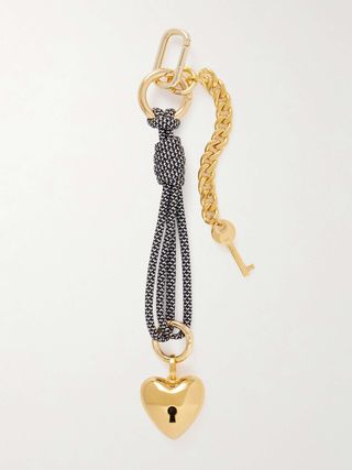 Heart Gold-Plated and Cord Bag Charm