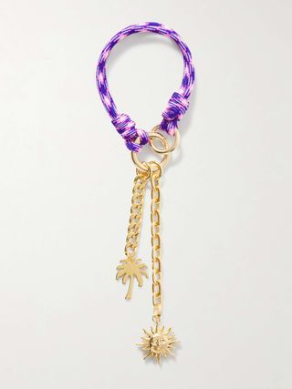 Paradise Gold-Plated and Cord Bag Charm