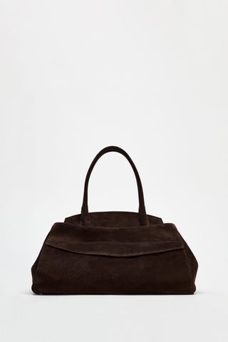 Split Suede Shoulder Bag