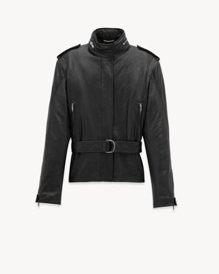 Women's Short Jacket in Lambskin in Black