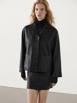 Nappa Leather Textured Jacket