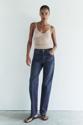 Straight Cut Mid Rise Jeans Zw Collection