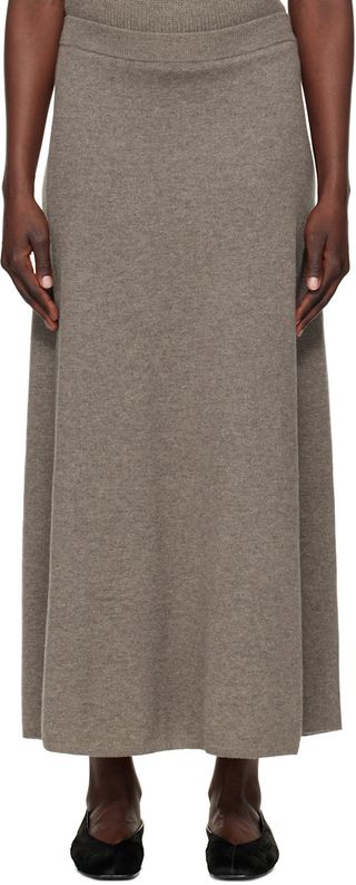 Taupe Dolly Maxi Skirt