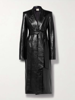 Lolo Belted Leather Coat