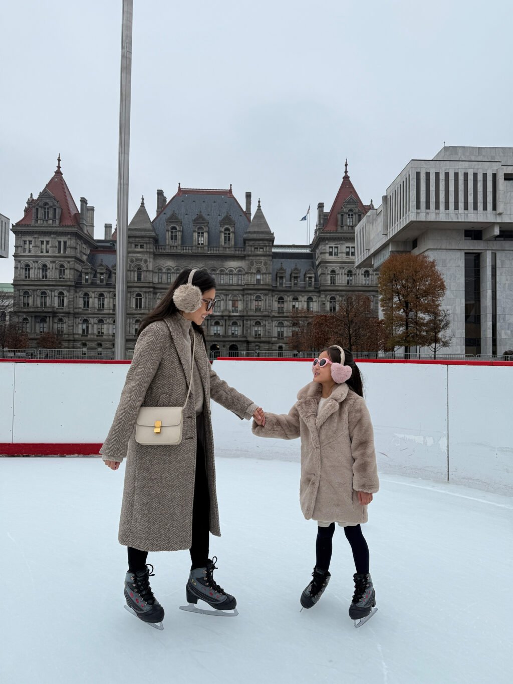 petite friendly mom & me winter outfit