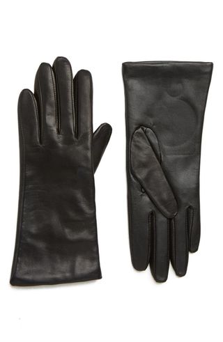 Cashmere Lined Leather Touchscreen Gloves