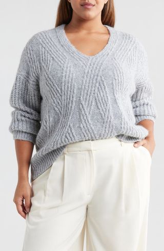 Alpaca Blend V-Neck Sweater