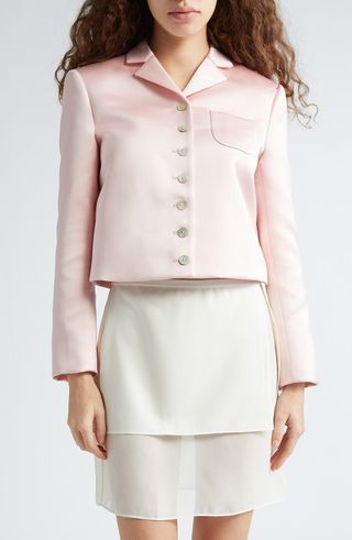 Charm Satin Crop Jacket