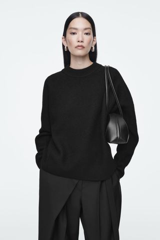 Oversized Boiled Merino Wool Jumper