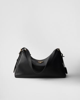 Prada Aimée Large Leather Shoulder Bag