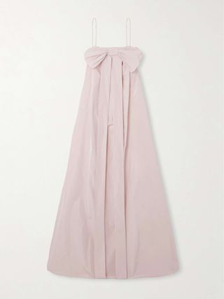 Estelle Bow-Embellished Taffeta Gown