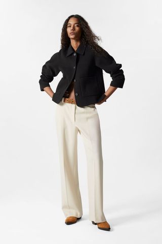 Wide Press-Crease Trousers