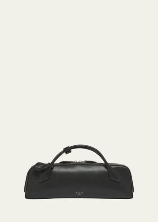 Le Teckel Top-Handle Bag in Grained Leather