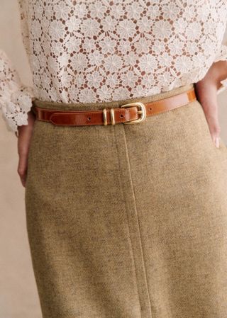 Livie Belt - Polished Camel - Bovine Leather - Sézane