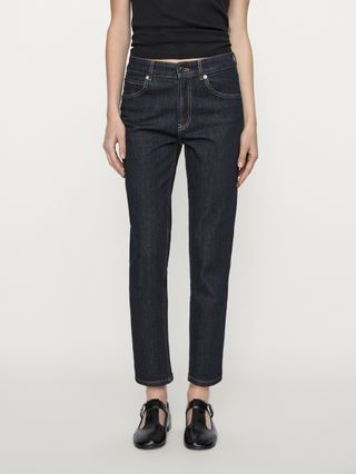 Slim Fit Mid-Rise Cropped Jeans