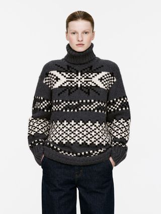 Wool-Alpaca Jacquard Jumper