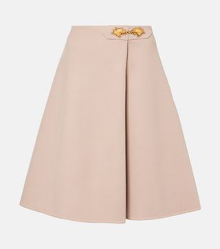 Wool and Cashmere Midi Skirt