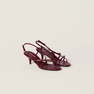 Patent Leather Sandals With Buckles