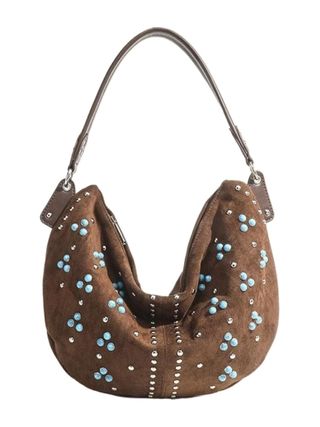 TYATVS, Studded Suede Boho Bag