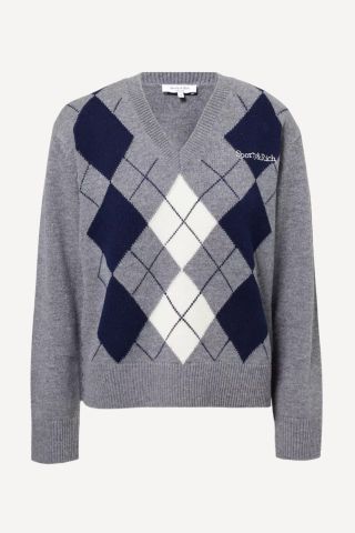 Country Argyle Wool-Knit Jumper