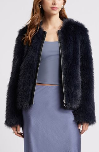 Faux Fur Crop Jacket