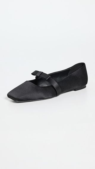 Black Suede Studio Dea Flats