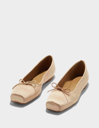 aeyde nude ballet flats