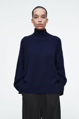 Chunky Pure Cashmere Turtleneck Sweater