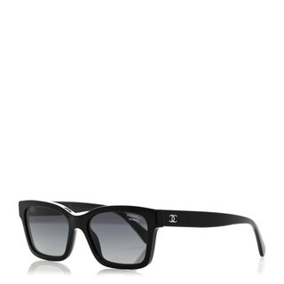 Chanel Acetate Square Sunglasses 5417 Black Black