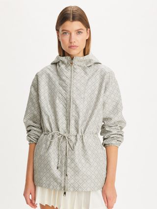 tory burch, T Monogram Jacquard Anorak