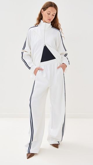 Tibi Active Knit Zipper Detailed Track Jacket