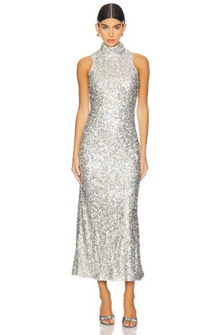 Sculpty Sleeveless Sequin Dress