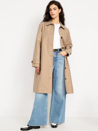 Old Navy, Oversized Water-Resistant Mac Coat