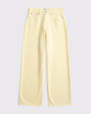 Abercrombie & Fitch, Low Rise Ultra Loose Jeans in Yellow