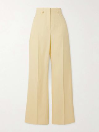 Sauge Pleated Woven Straight-Leg Pants