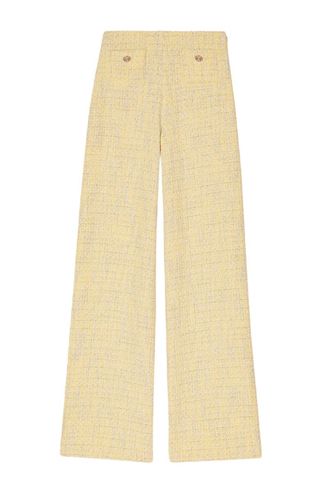 Straight-Leg Tweed/lurex Trousers